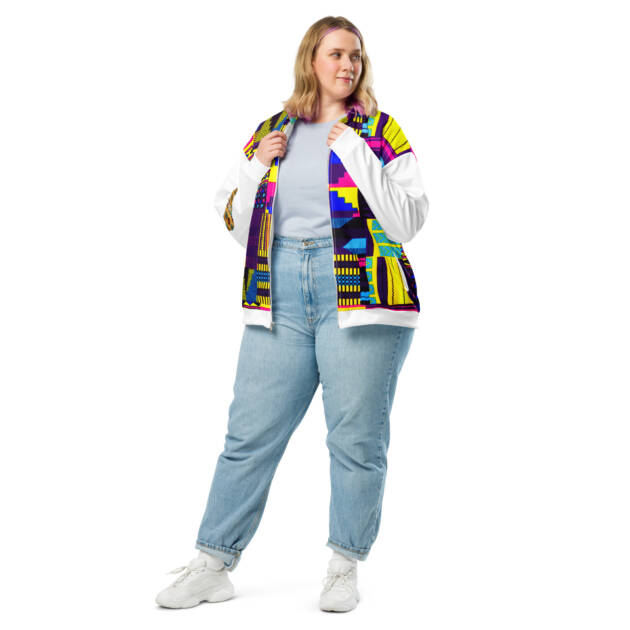 Afro-Futurist Mosaic Bomber Jacket