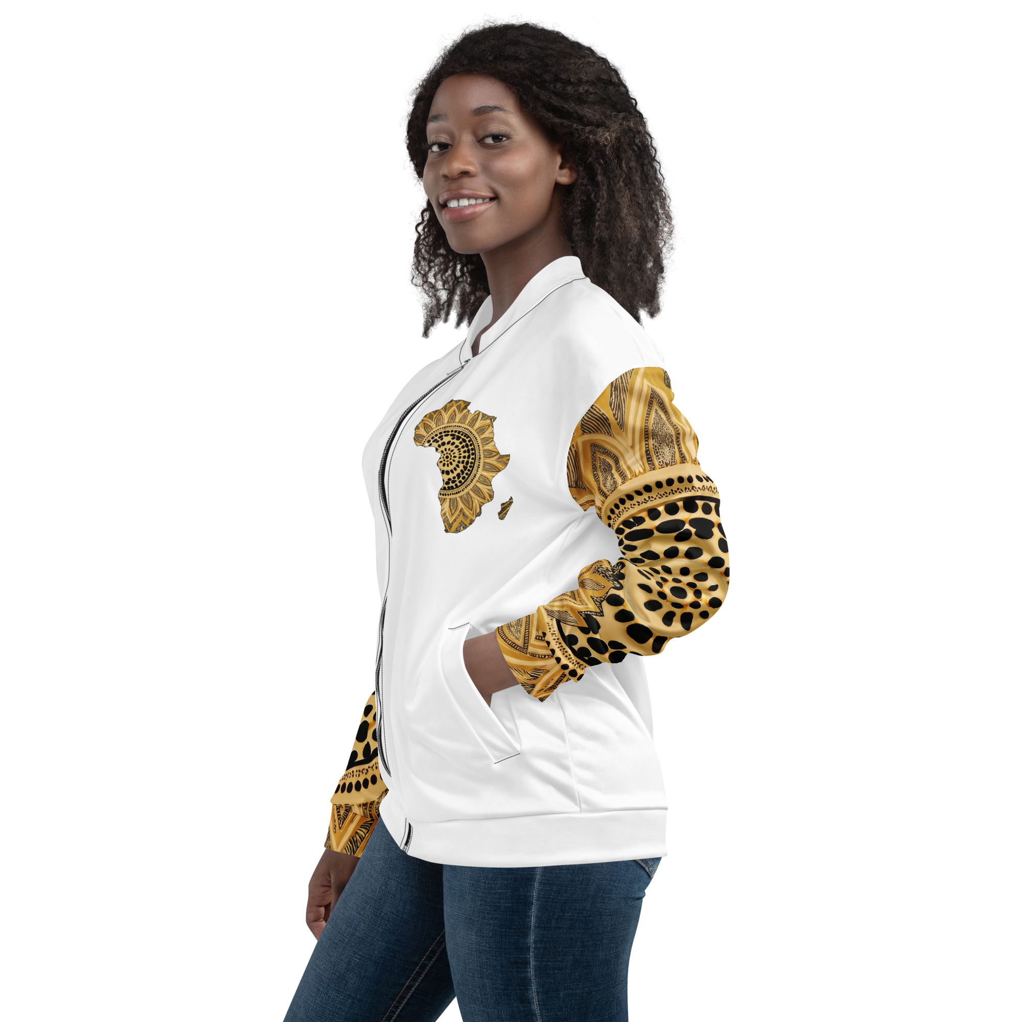 White Sika Ripple Afro Jacket - Image 4