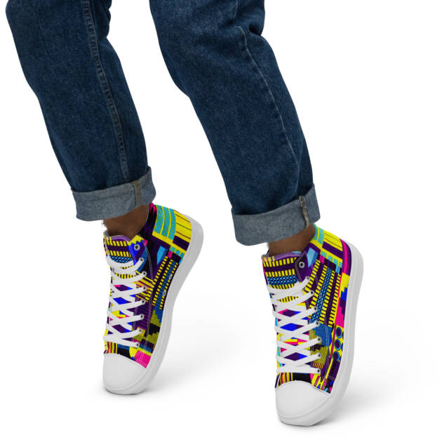 Afro-Futurist Mosaic Men’s top shoes