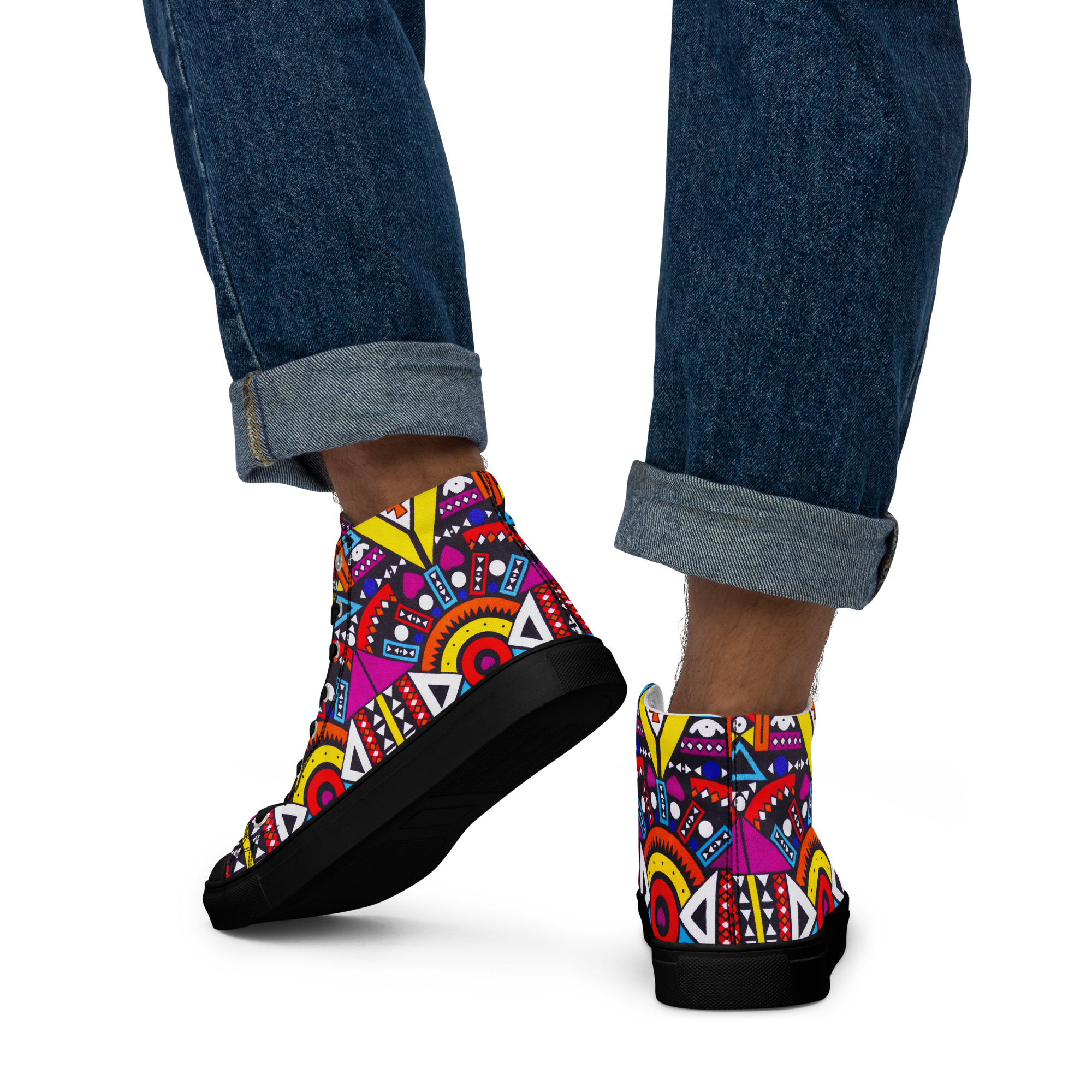 Afro-Electric men’s high top shoes - Image 6