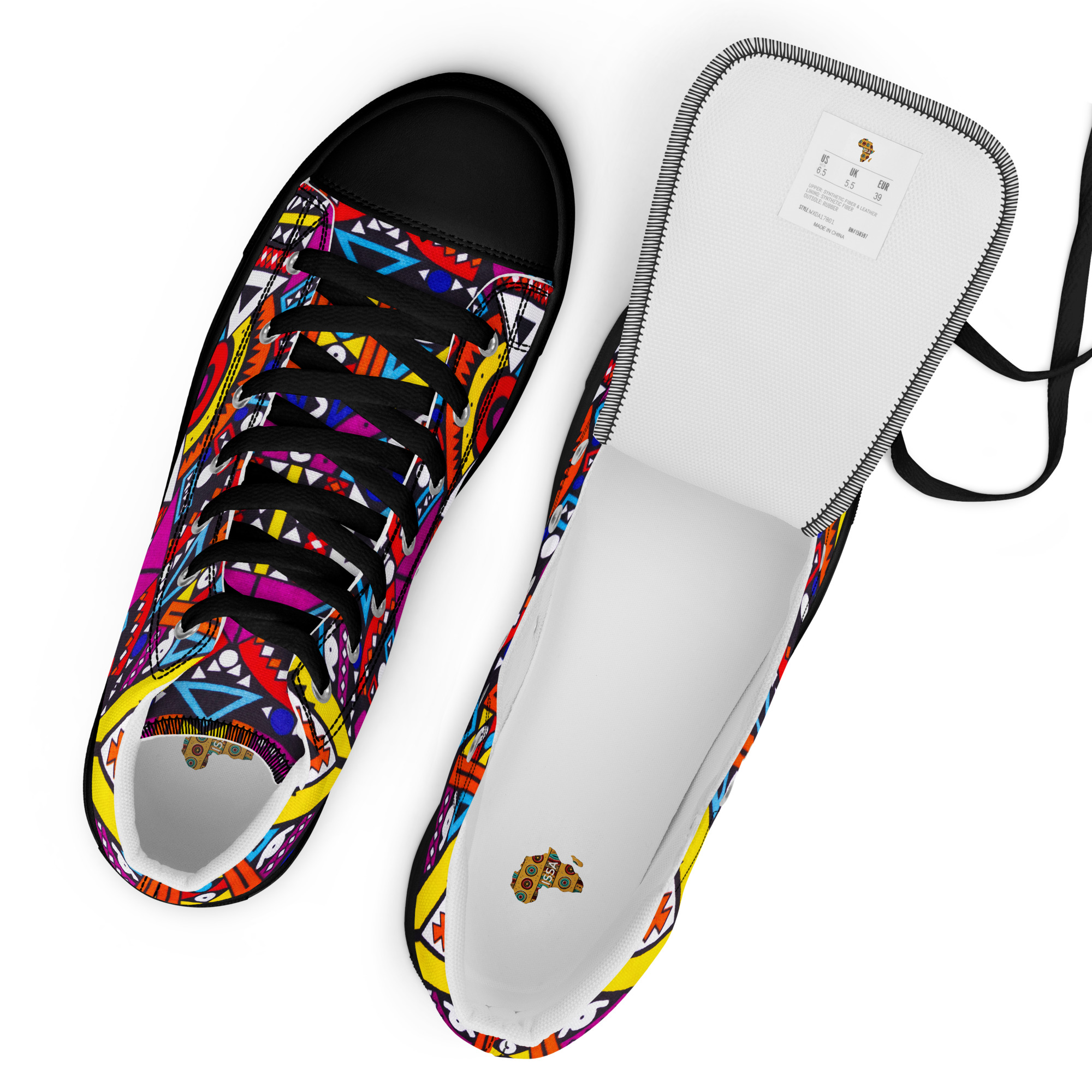 Afro-Electric men’s high top shoes - Image 7