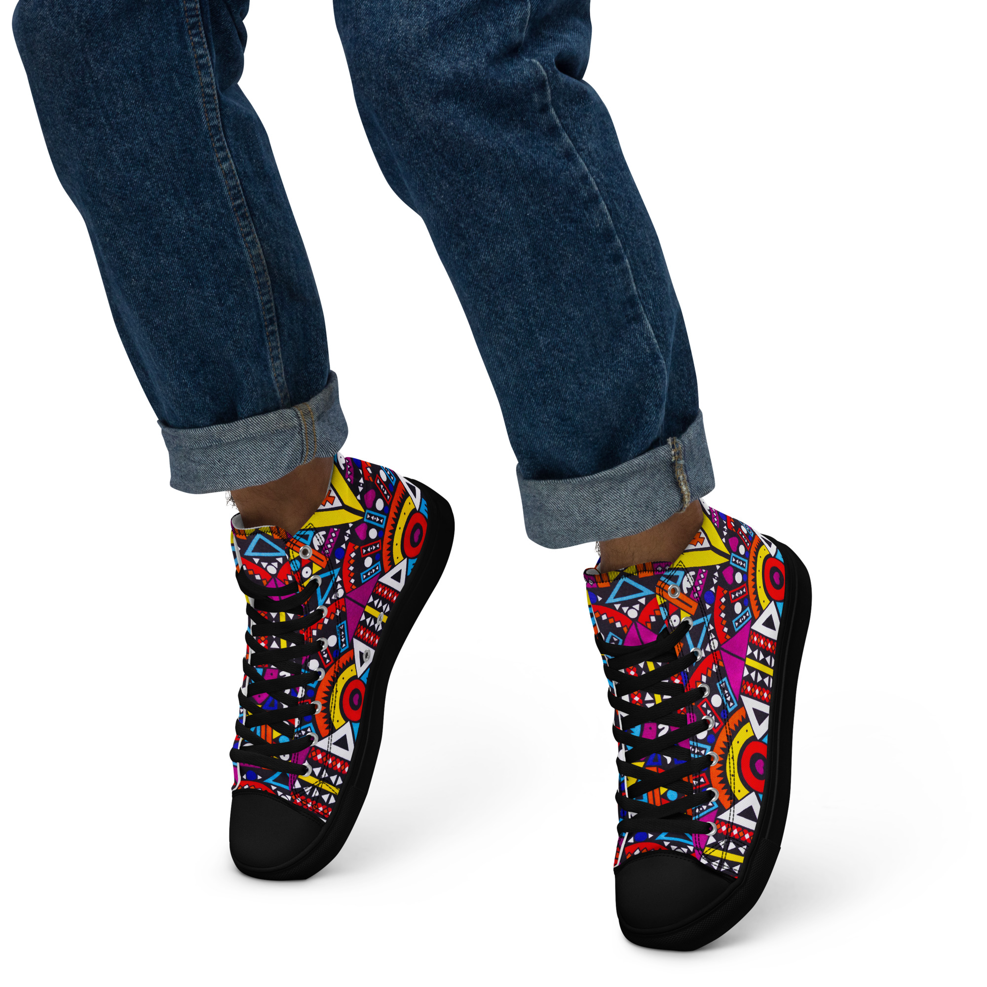 Afro-Electric men’s high top shoes - Image 5