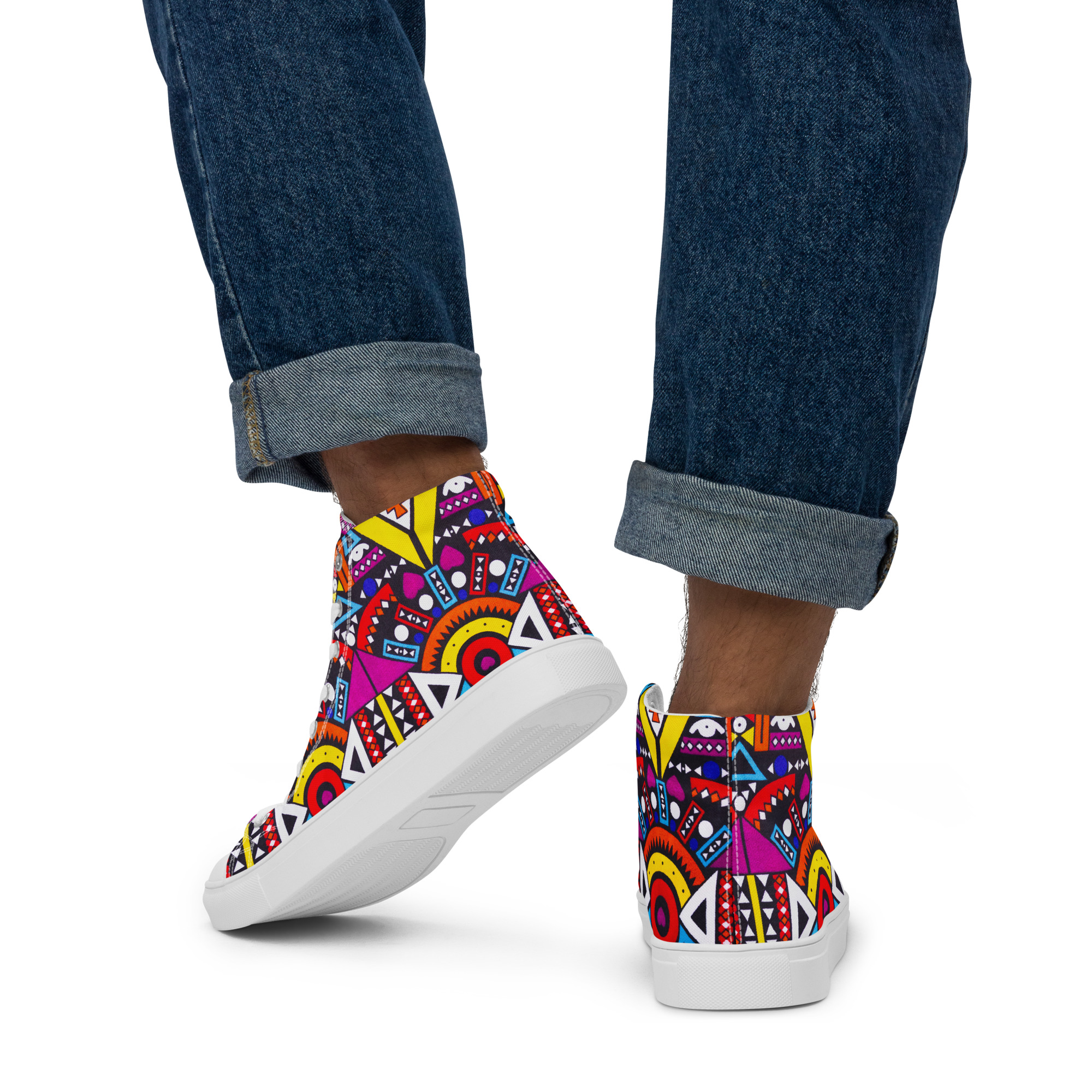 Afro-Electric men’s high top shoes - Image 3