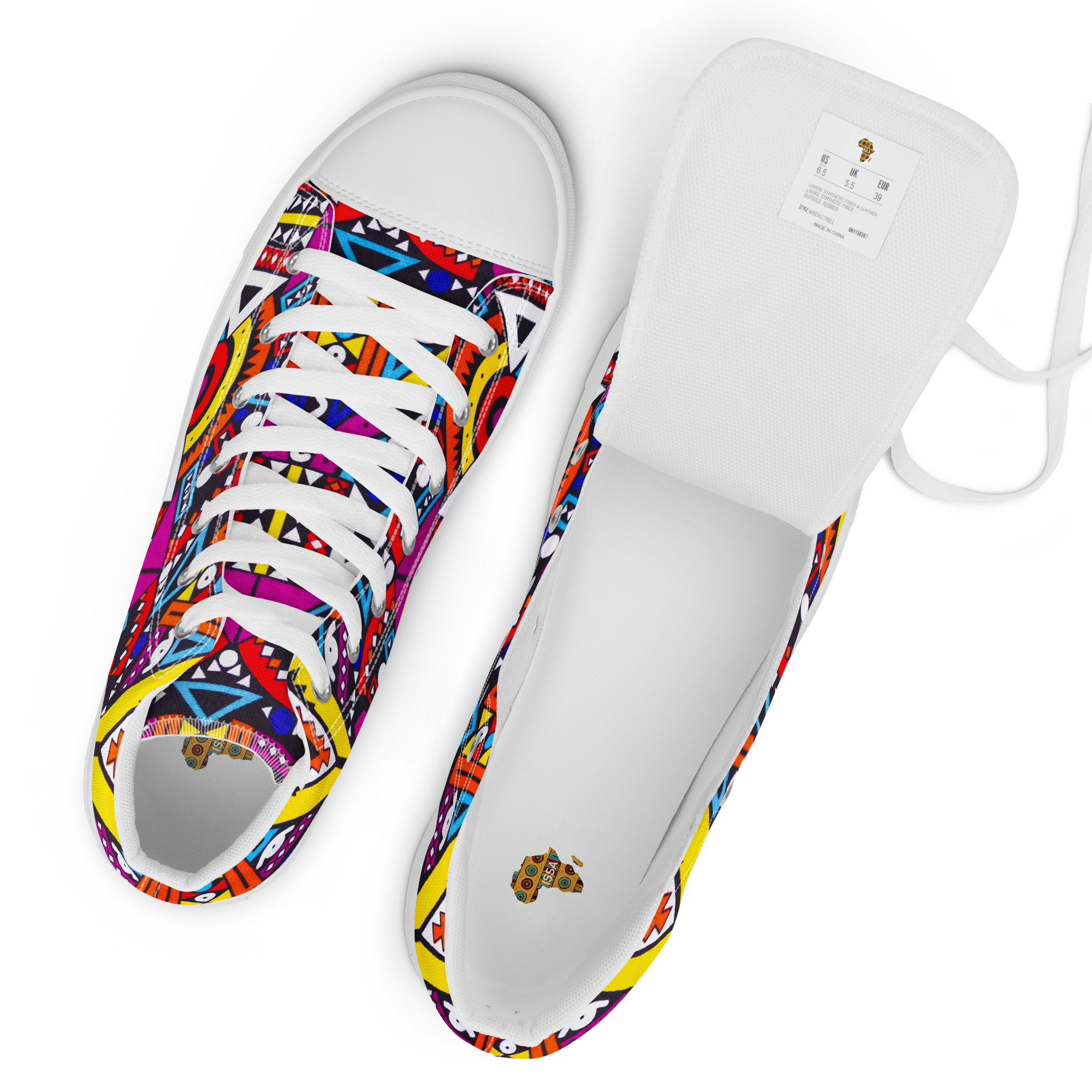 Afro-Electric men’s high top shoes - Image 4
