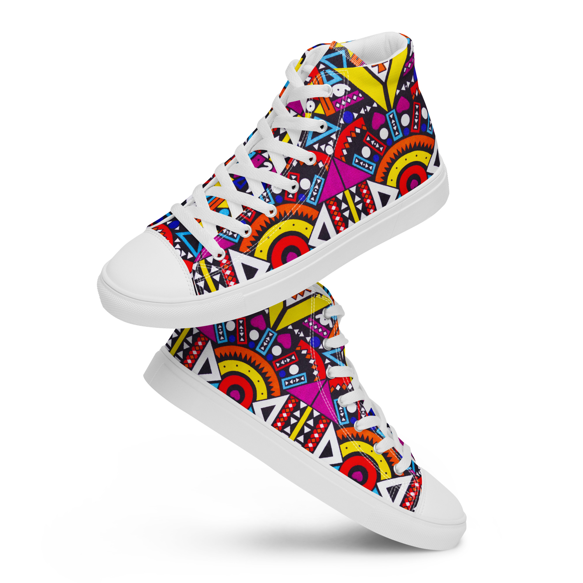 Afro-Electric men’s high top shoes