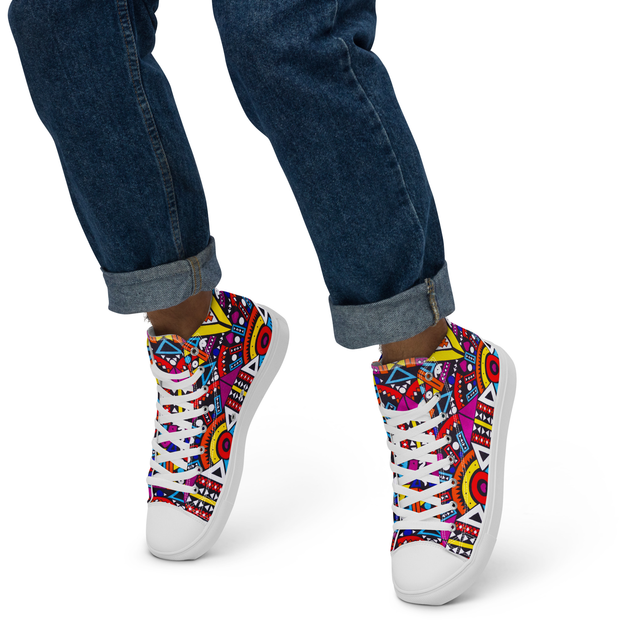 Afro-Electric men’s high top shoes - Image 2