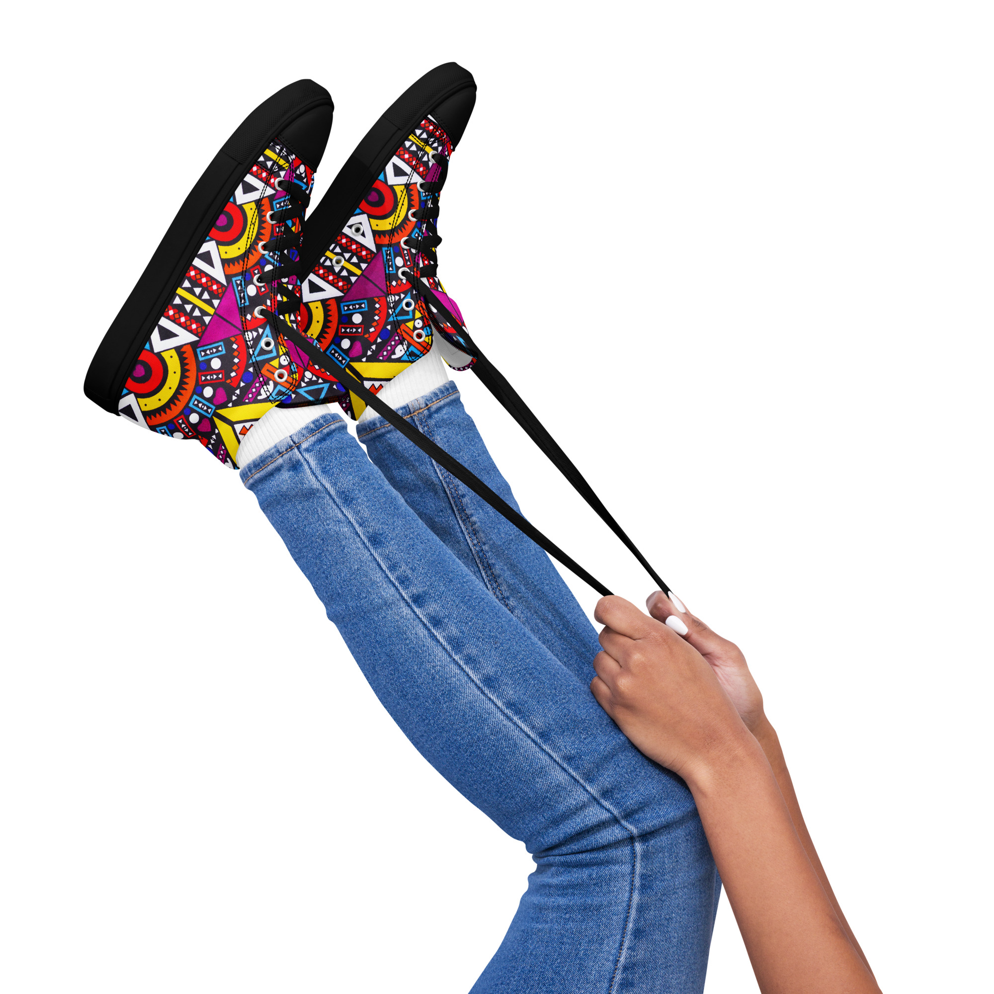 Afro-Electric Women’s high top shoes - Image 9