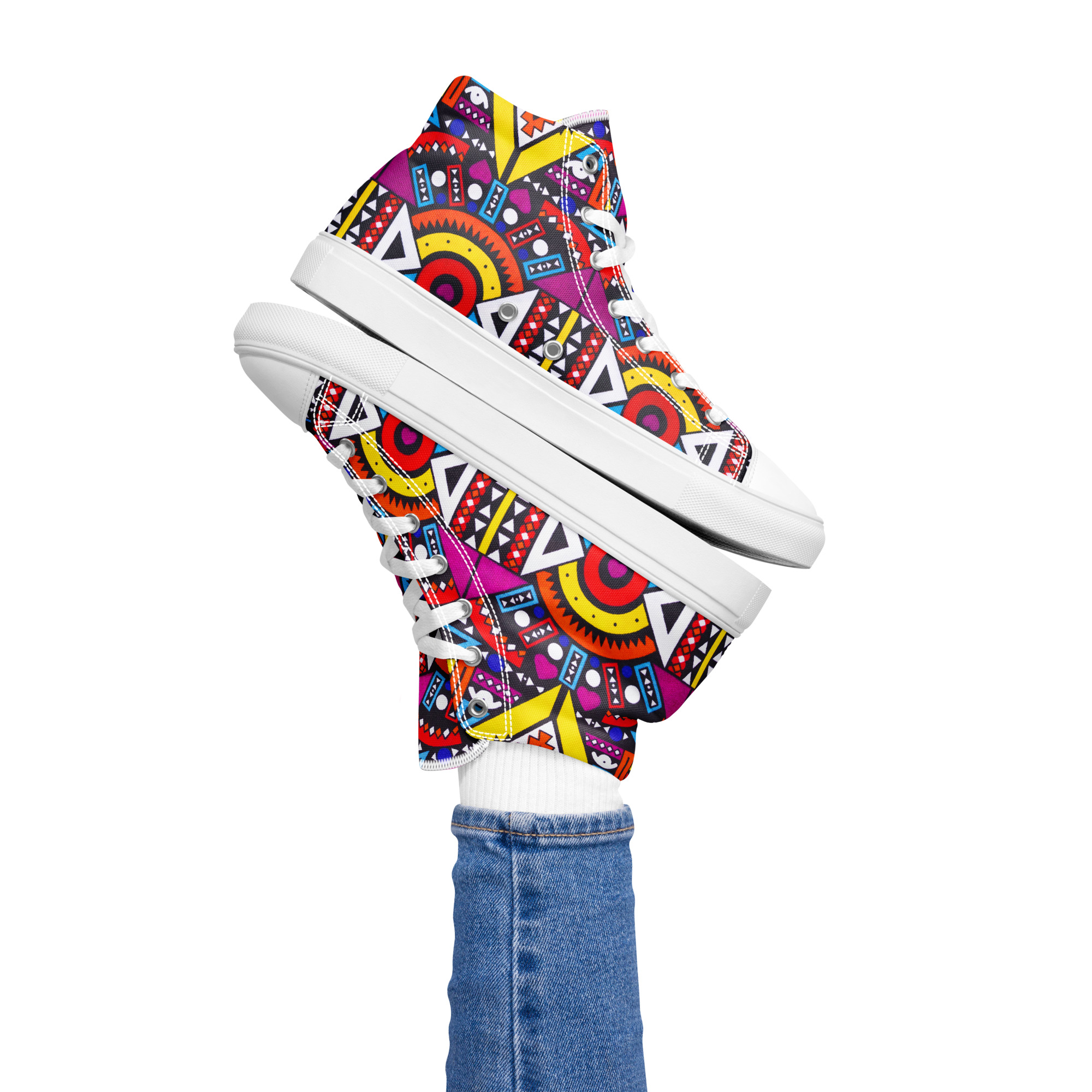 Afro-Electric Women’s high top shoes - Image 5