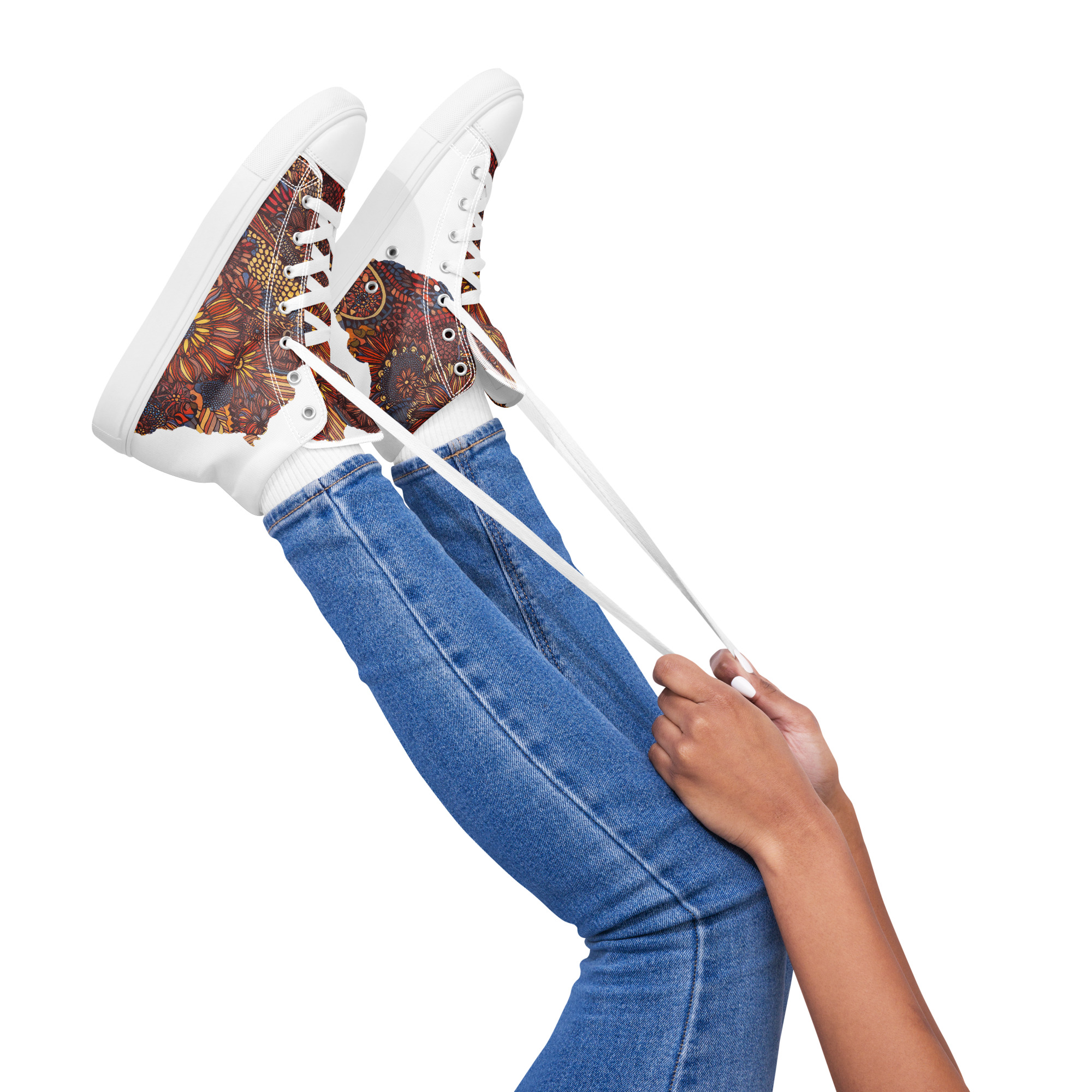 Safari Bloom Women’s high top shoes - Image 2